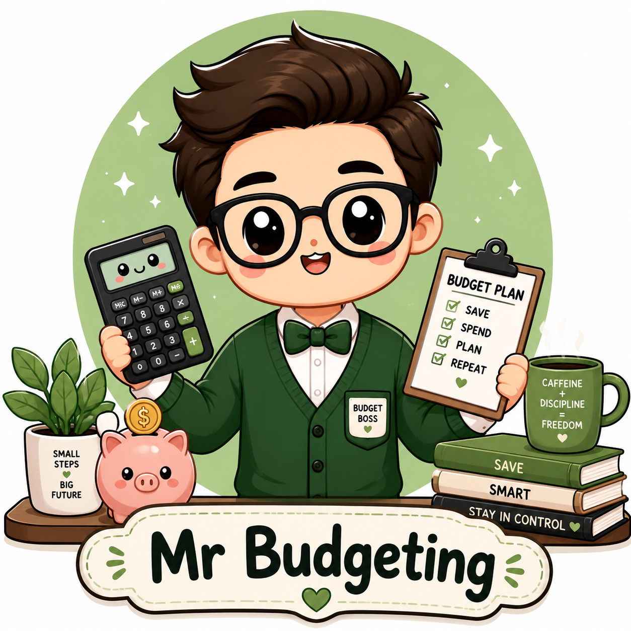 Mr Budgeting mascot